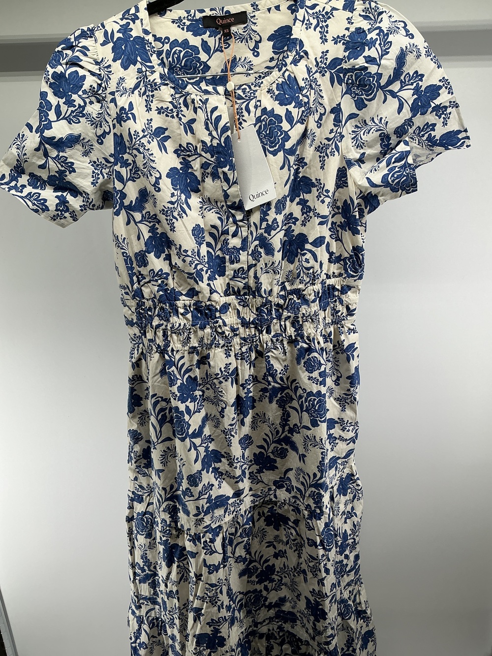 100% Organic Cotton Poplin Tiered Maxi Dress